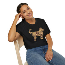 Load image into Gallery viewer, Leopard Print Dog T-Shirt — Cute Animal Silhouette Tee