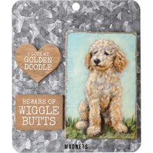 Load image into Gallery viewer, Set of Wooden Goldendoodle Magnets
