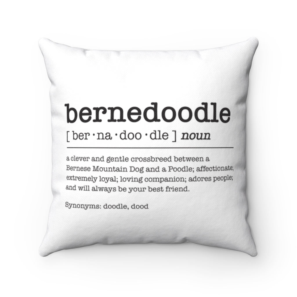 Bernedoodle Dictionary Definition Throw Pillow