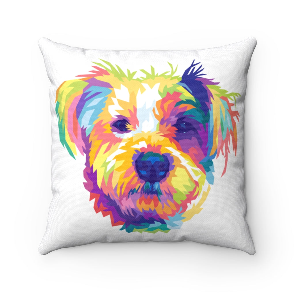 Scruffy Doodle Dog Throw Pillow