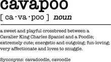 Load image into Gallery viewer, Cavapoo Dictionary Definition