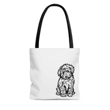 Load image into Gallery viewer, Doodle Dog White Tote Bag