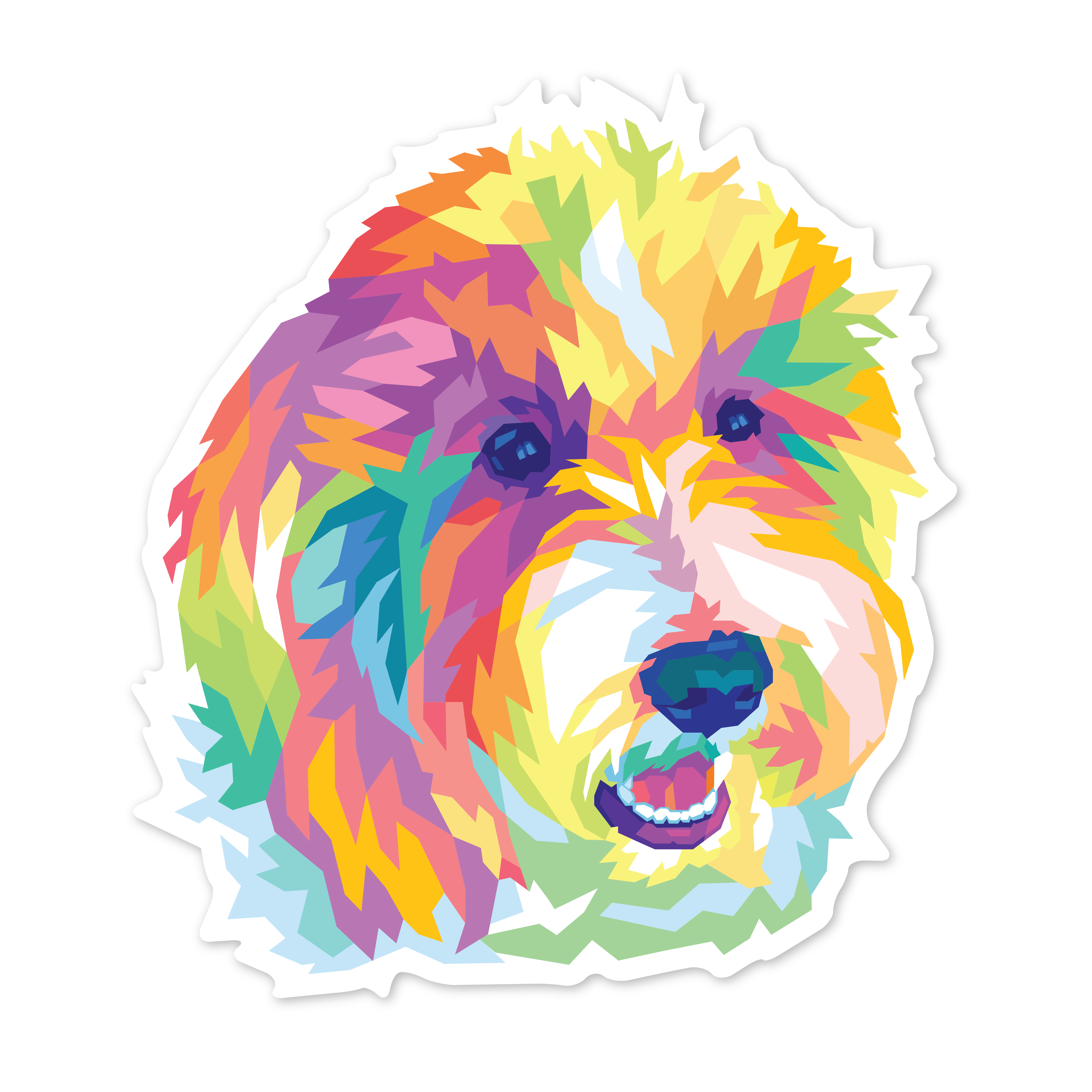 Cute, Labradoodle Dog Stickers, Vinyl Stickers for Water Bottle