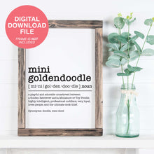 Load image into Gallery viewer, Mini Goldendoodle Dictionary Definition