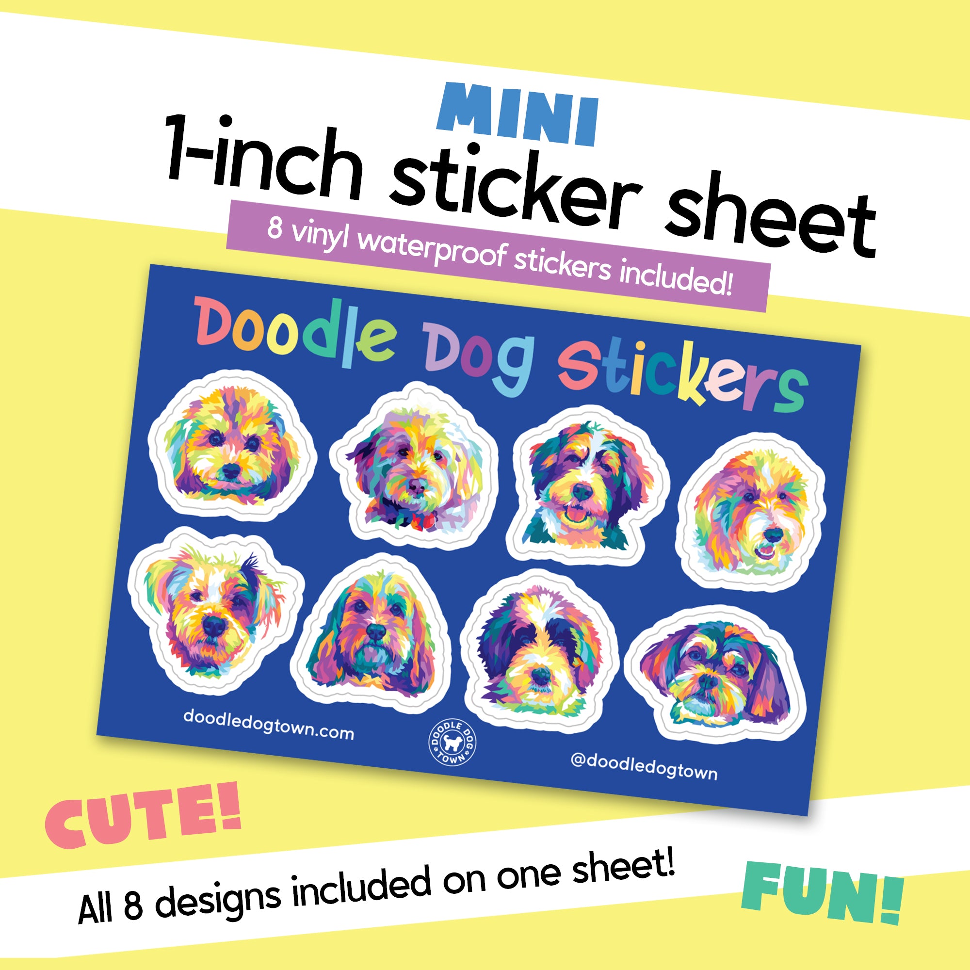 Doodle Dog Mini Sticker Sheet – Doodle Dog Town