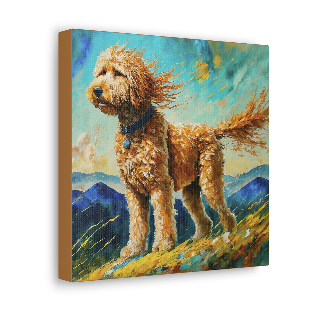 Goldendoodle Watercolor Canvas Wall Art