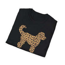 Load image into Gallery viewer, Leopard Print Dog T-Shirt — Cute Animal Silhouette Tee
