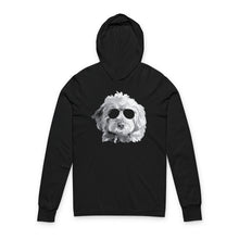 Load image into Gallery viewer, Dog Sunglasses Hoodie Tee — Cool Pup Graphic Hooded Long-Sleeve Shirt
