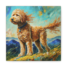 Load image into Gallery viewer, Goldendoodle Watercolor Canvas Wall Art
