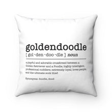 Load image into Gallery viewer, Goldendoodle Fun Dictionary Definition Throw Pillow

