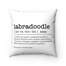 Load image into Gallery viewer, Labradoodle Fun Dictionary Definition Throw Pillow,

