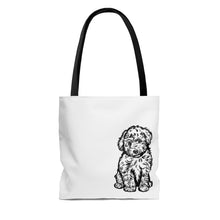 Load image into Gallery viewer, Doodle Dog White Tote Bag
