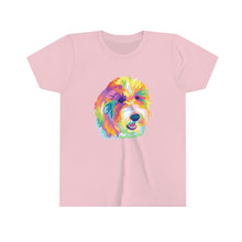 Load image into Gallery viewer, Rainbow Colorful Doodle Dog Kids Shirt, Labradoodle, Goldendoodle
