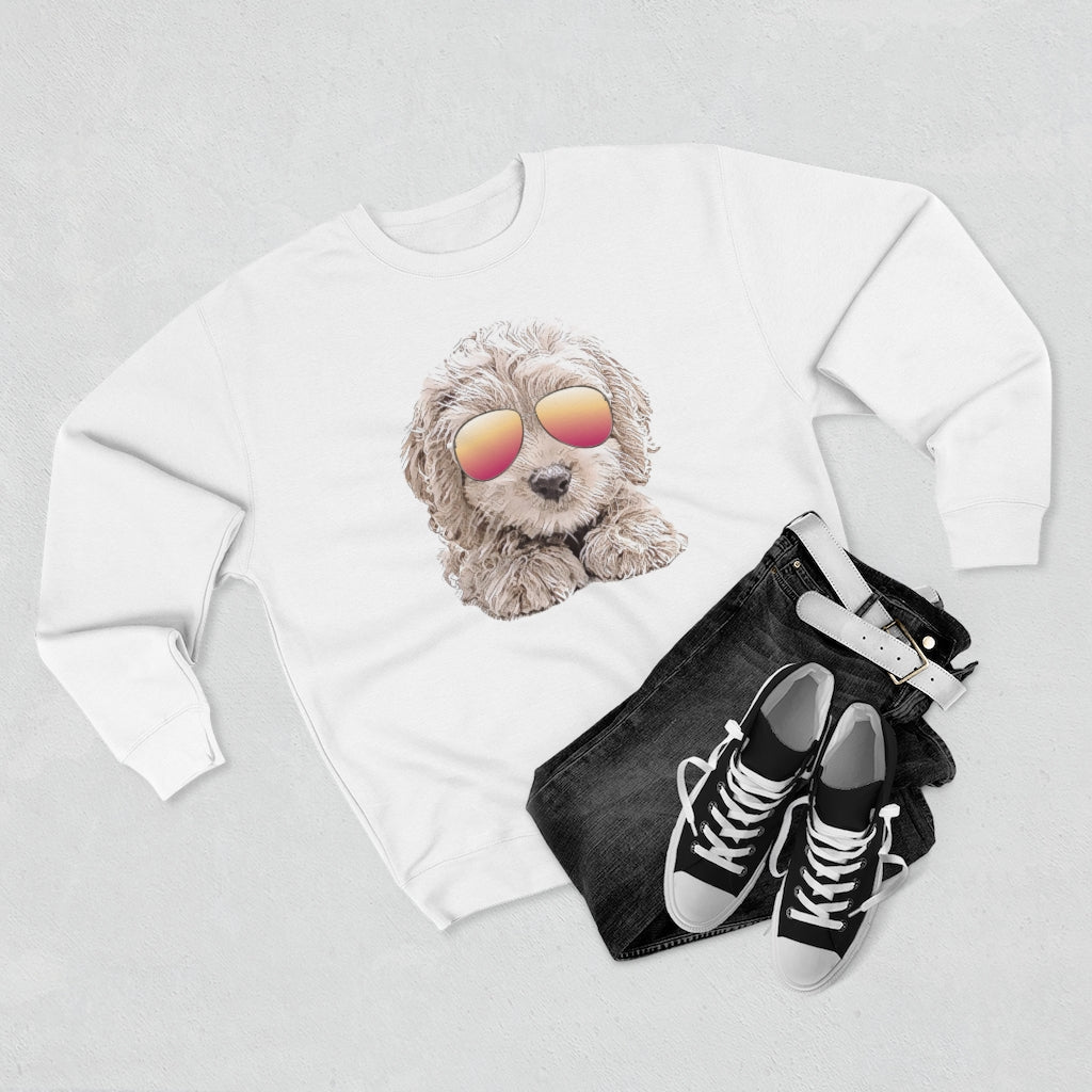 Doodle Dog in Sunglasses Sweatshirt