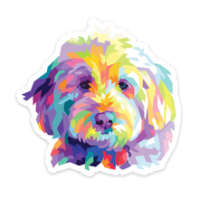 Load image into Gallery viewer, colorful goldendoodle labradoodle bernedoodle cockapoo doodle sticker
