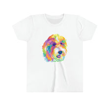 Load image into Gallery viewer, Rainbow Colorful Doodle Dog Kids Shirt, Labradoodle, Goldendoodle
