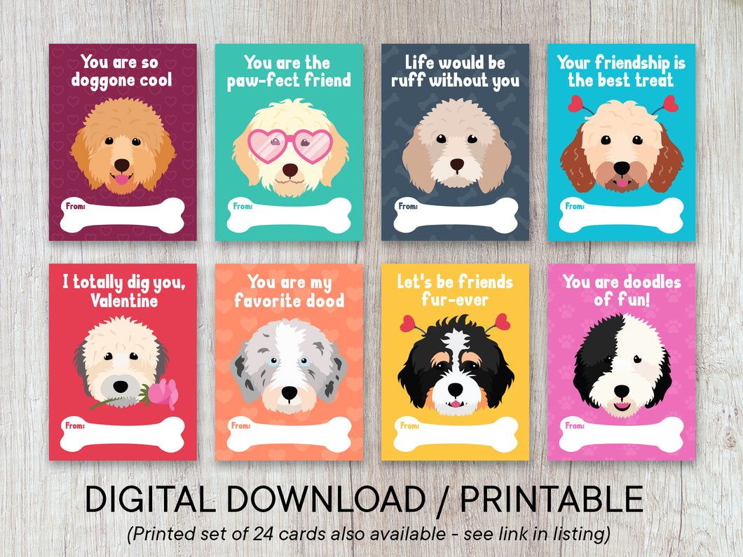 Valentine's Day Cards Kids - Digital Download