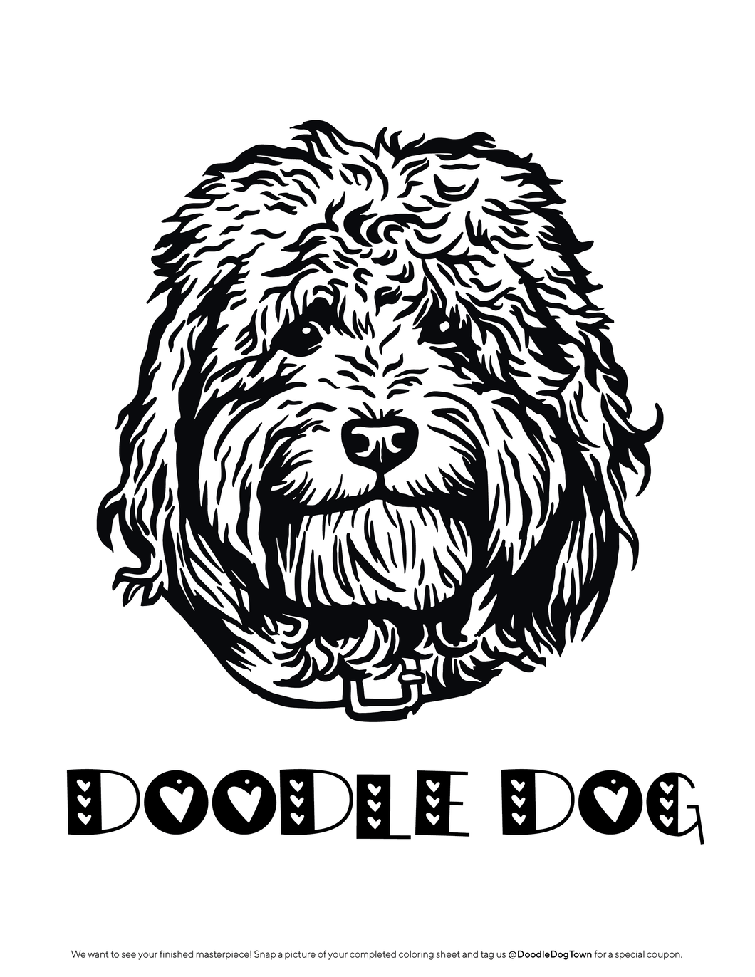 Doodle Dog Coloring Sheet